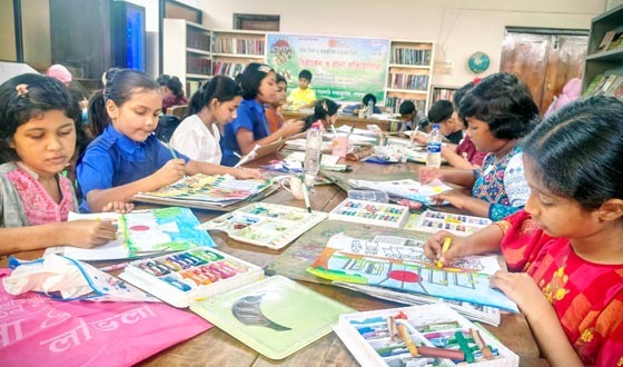 শেরপুরে শিশুদের  চিত্রাংকন ও রচনা প্রতিযোগিতা