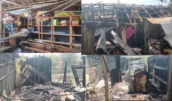 আশাশুনি ৪ দোকানে ভয়াবহ আগুন