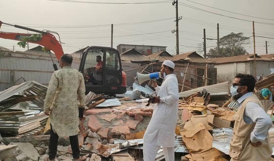 গফরগাঁওয়ে উচ্ছেদ অভিযানে ২৫ কোটি টাকার জমি উদ্ধার