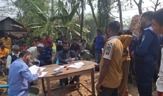 কলমাকান্দায় অবৈধ বালু উত্তোলনে ৩ জনকে কারাদণ্ড