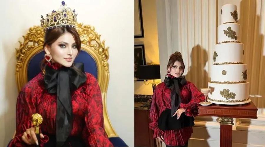 ১৬ কোটি রুপির কেক কেটে জন্মদিন উদযাপন উর্বশীর!