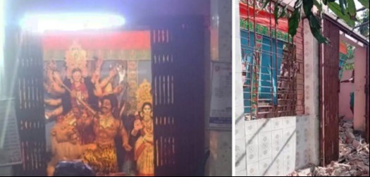 দেড়শ' বছরের দুর্গা মন্দির ভাঙচুরের ঘটনা ভিন্নখাতে নেয়ার ষড়যন্ত্র