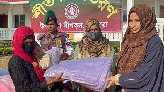 গুইমারাতে শীতার্তদের কম্বল বিতরণ