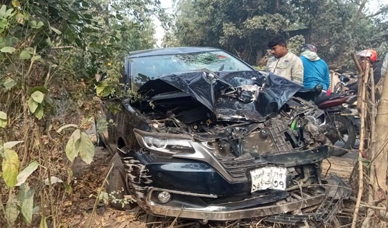 বিরলে সড়কে দূর্ঘটনায় আহত ৫