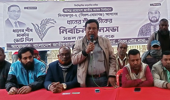 বিরলে ধানের শীষ প্রতীকের নির্বাচনী জনসভায়