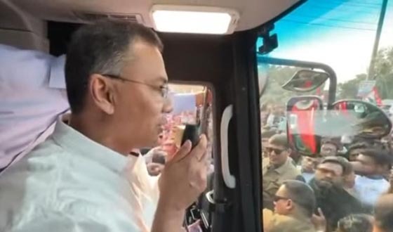 তারেক রহমানের পলাশবাড়ীতে যাত্রা বিরতি