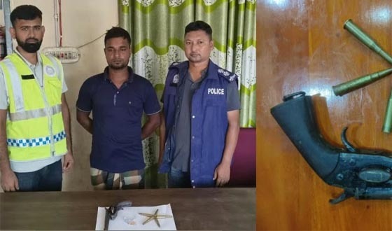 দৌলতপুরে অস্ত্র-গুলি ও ইয়াবাসহ যুবক আটক