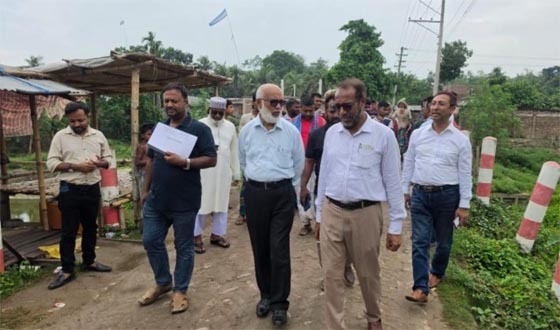 দৌলতপুরের গুরুত্বপূর্ণ তিনটি ব্রিজ নির্মাণের স্থান পরিদর্শন