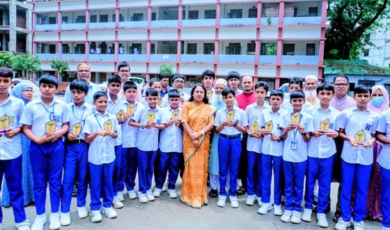 শেরপুর বৃত্তি পাওয়া শিক্ষার্থীদের সম্বর্ধনা