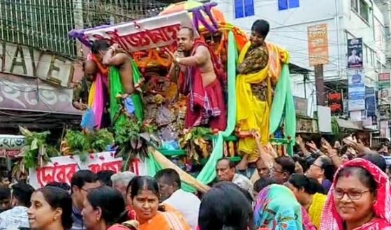চাঁদপুরে উল্টো রথযাত্রার মধ্য দিয়ে সমাপ্ত হলো থযাত্রা উৎসব