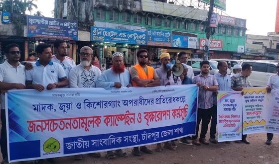 চাঁদপুরে জাতীয় সাংবাদিক সংস্থার সচেতনতামূলক ক্যাম্পেইন