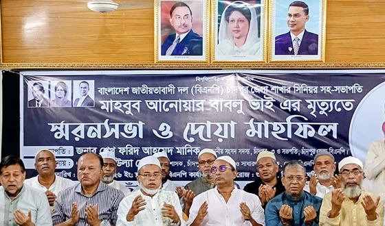 চাঁদপুর বিএনপি নেতা মাহবুব আনোয়ারের স্মরণ সভা