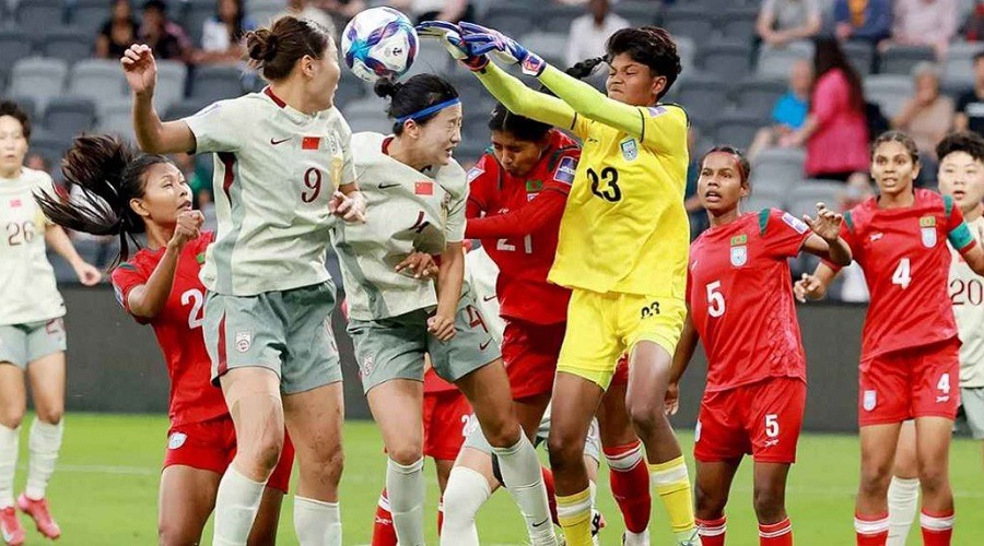 চ্যাম্পিয়ন চীনের বিপক্ষে লড়াই করে হারলো বাংলাদেশ