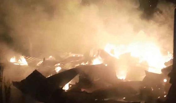 পান্থসখা হাইওয়ে রেস্টুরেন্ট আগুনে রেস্টুরেন্ট পুড়ে ছাই