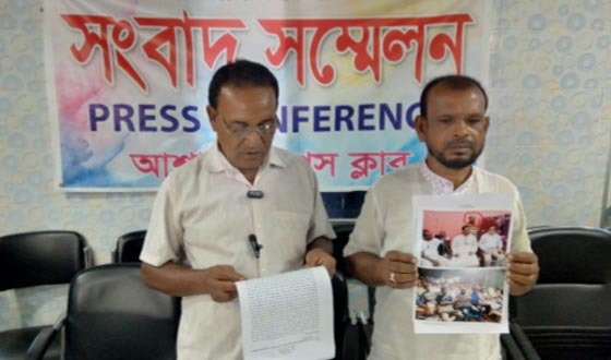 আশাশুনিতে মিজানুরের বিরুদ্ধে আঃ হাই ও তুলশী আঢ্যের সংবাদ সম্মেলন