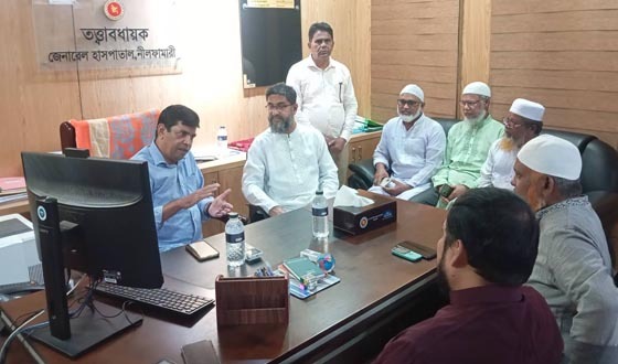 নীলফামারী জেনারেল হাসপাতাল পরিদর্শনে এমপি