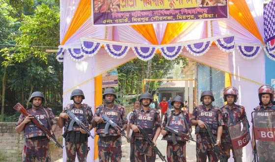 কুষ্টিয়া ও মেহেরপুর সীমান্তে নিরাপত্তা জোরদার করেছে বিজিবি