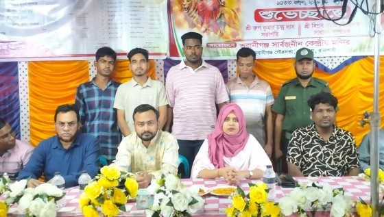বাগমারায় পূজামণ্ডপ পরিদর্শনে ইউএনও
