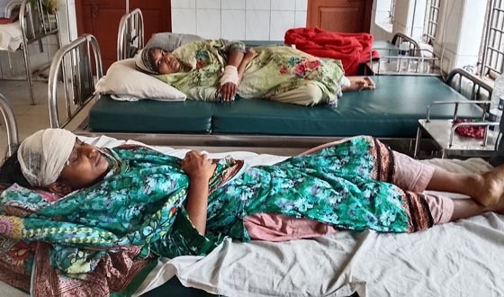 জমি বিরোধে প্রতিপক্ষের হামলায় একই পরিবারের ৪ জন আহত
