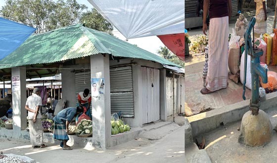 মান্দায় হাট উন্নয়নে সাড়ে ৯ লাখ টাকায় নামমাত্র কাজের অভিযোগ
