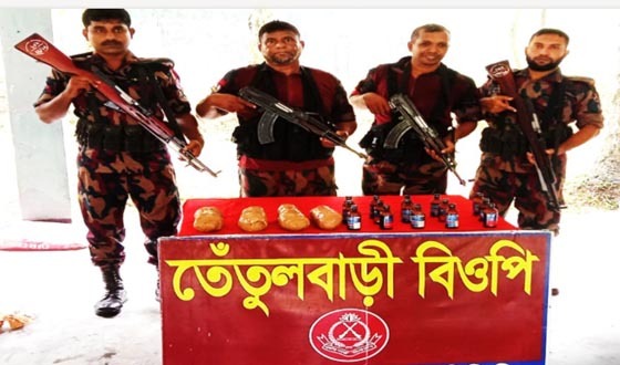 দৌলতপুর সীমান্তে লক্ষাধিক টাকার ভারতীয় মাদকদ্রব্য উদ্ধার