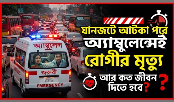যানজটে আটকা পরে অ্যাম্বুলেন্সেই রোগীর মৃত্যু