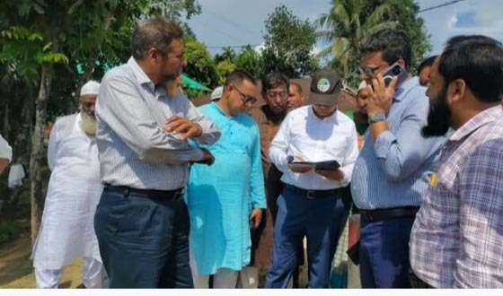 কলমাকান্দায় নদীতে সেতু নির্মাণের পরিকল্পনা, পরিদর্শনে প্রকল্প পরিচালক