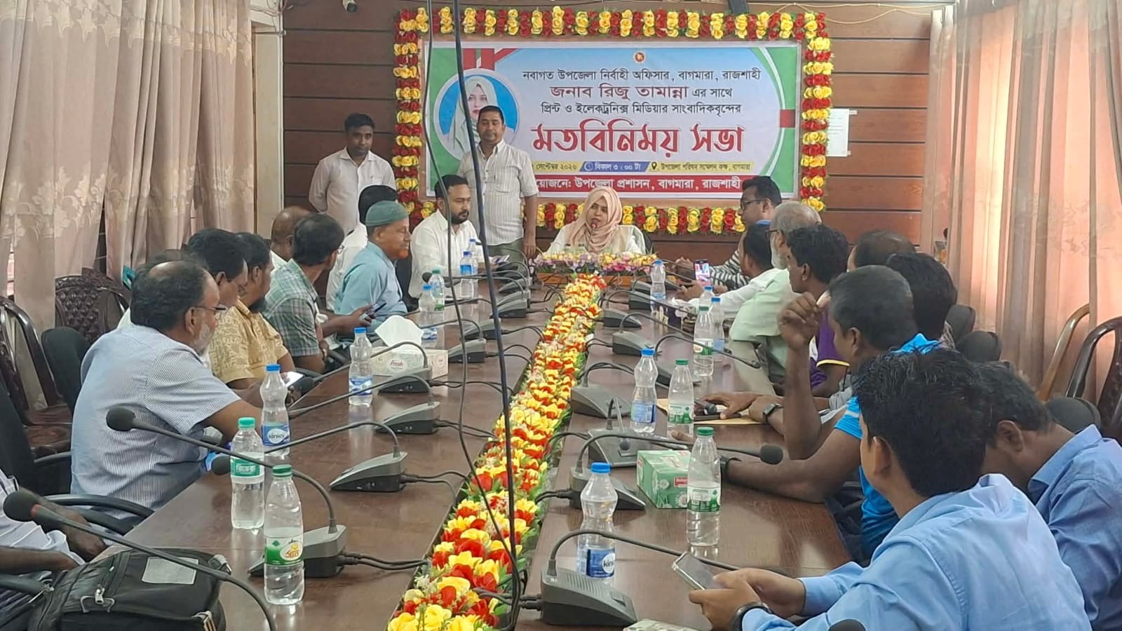 সাংবাদিকদের সাথে নবাগত উপজেলা নির্বাহী অফিসারের মতবিনিময়