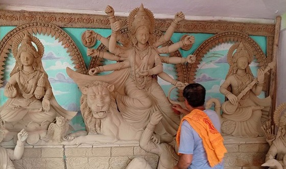 কাহারোলে দুর্গাৎসবের আগমনী বার্তা