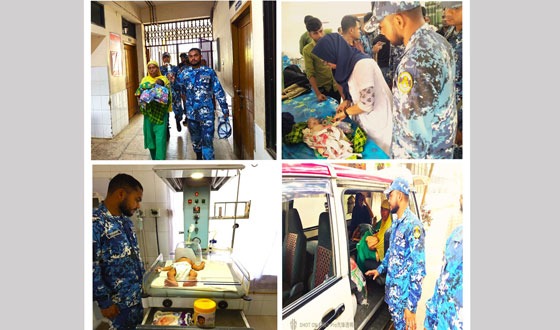 চাঁদপুরে ঢাকাগামী ‘‘কর্ণফুলী -৩’’ লঞ্চে মুমূর্ষ নবজাতককে কোস্টগার্ডের মেডিকেল সহায়তা প্রদান