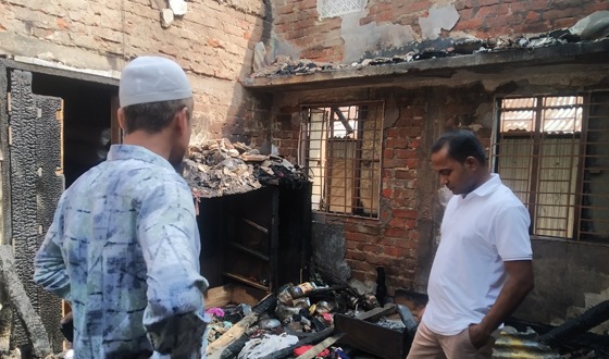 কমলগঞ্জে অগ্নিকান্ডে বসতঘর পুড়ে ছাই, দগ্ধ ২