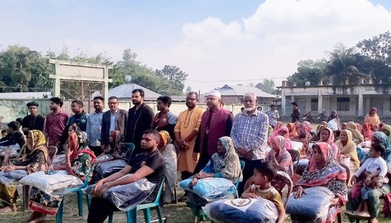 সুন্দরগঞ্জে অসহায় শীতার্তদেও মাঝে শীতবস্ত্র কম্বল বিতরণ