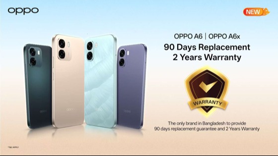 বাংলাদেশে প্রথমবারের মতো ৯০ দিনের রিপ্লেসমেন্ট গ্যারান্টি নিয়ে এলো অপো