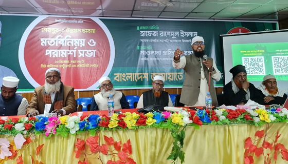 শেরপুরে গতানুগতিক প্রচারণা ভেঙে জনগণের কথা শুনলেন প্রার্থী হাফেজ রাশেদুল