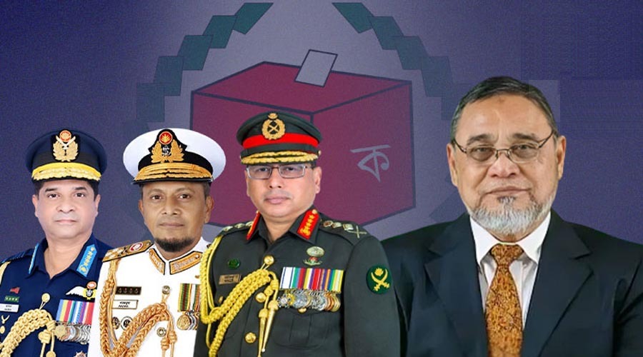 তিন বাহিনীর প্রধানের সঙ্গে সিইসির বৈঠক