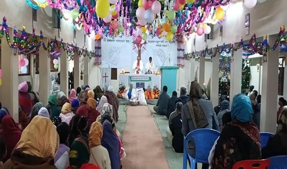 শেরপুরে বর্ণাঢ্য আয়োজনে বড়দিন উদযাপিত