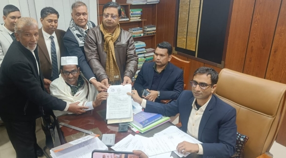 বাগমারায় ধানের শীষের প্রার্থী ডিএম জিয়ার মনোনয়ন ফরম দাখিল