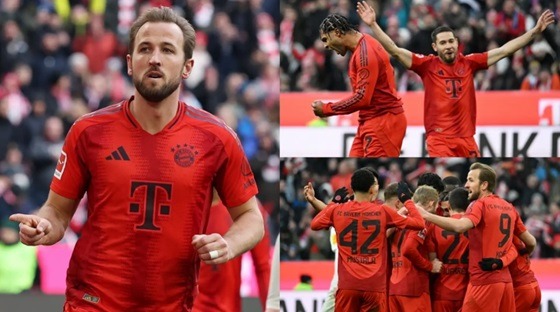 রোমাঞ্চকর ম্যাচে কেইন জোড়া গোলে জয় পেলো বায়ার্ন