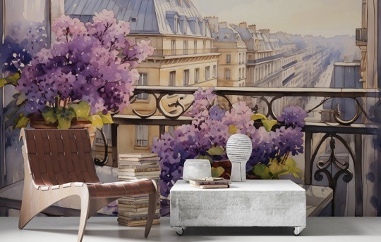 শখের বারান্দার সাজে বেগুনি রঙয়ের ফুল