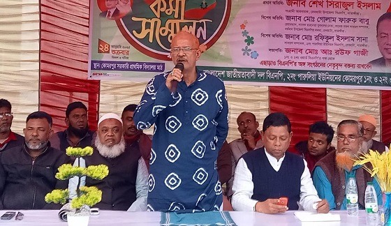 দেবহাটার কোমরপুরে বিএনপির বিশাল কর্মী সমাবেশ