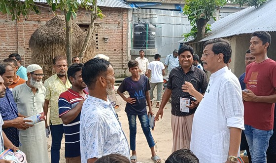 নওগাঁ ১ আসনের বিএনপির মনোনয়ন প্রত্যাশী মাসুদ রানার গণসংযোগ