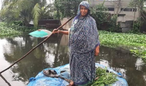 সাতক্ষীরায় টানা বৃষ্টিতে ভয়াবহ জলাবদ্ধতা
