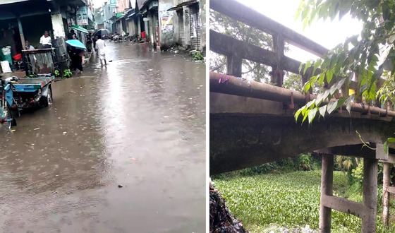 বাজিতপুরে অস্থায়ী জলাবদ্ধতা ও রাস্তার উন্নয়ন চায় পৌরবাসী