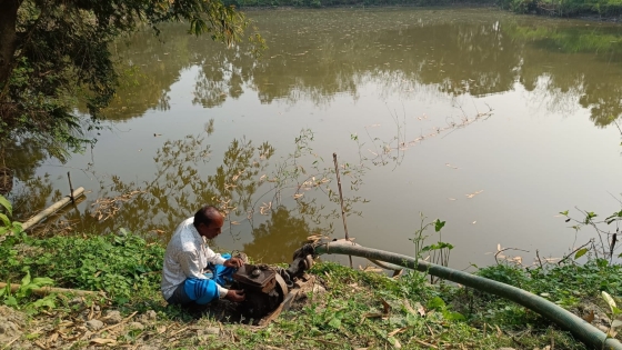 বাগমারায় কৃষকের ছয় বিঘা জমির সেচ অনিশ্চয়তার মুখে