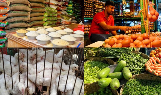 বাজারে বেশ কিছু পণ্যেই স্বস্তি মিললেও চালে অস্বস্তি