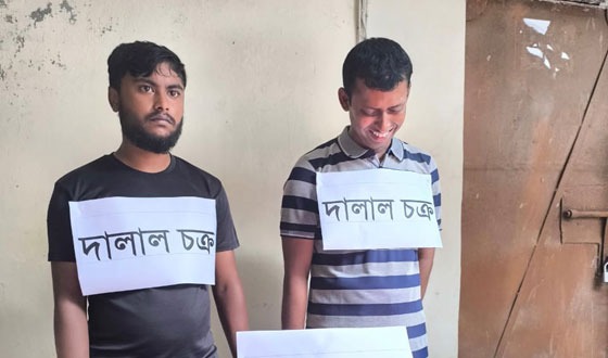 চাঁদপুর মতলবে যৌথ বাহিনী কর্তৃক দালাল চক্র আটক