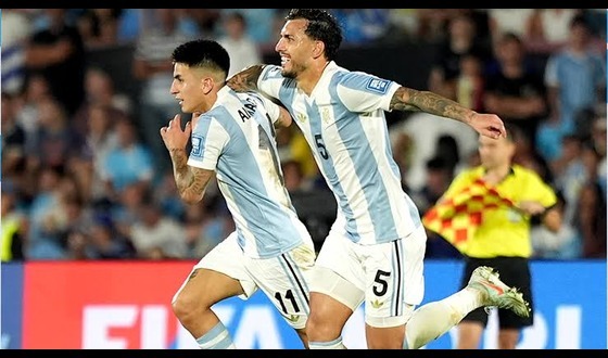 মেসিকে ছাড়াই উরুগুয়ের সাথে আর্জেন্টিনার জয়