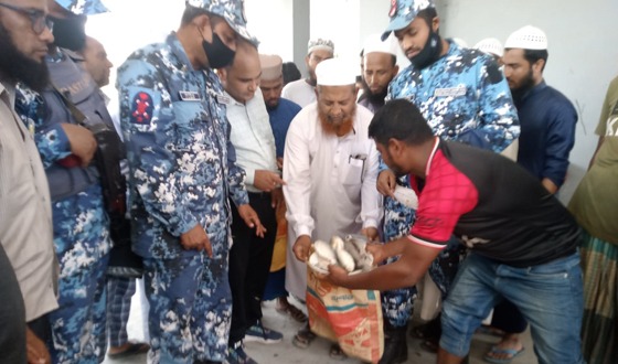 মেঘনা নদীতে অভিযানে ৫শ' কেজি জাটকা ইলিশ জব্দ