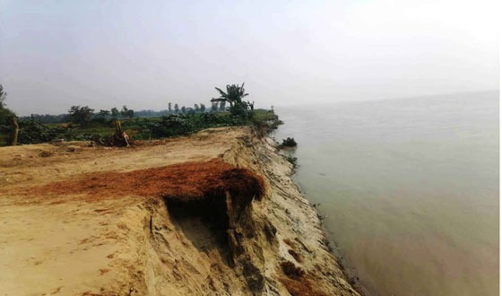 ব্রহ্মপুত্রে অসময়ে ভাঙ্গনে ঘরবাড়িসহ শতশত একর জমি নদী গর্ভে বিলীন