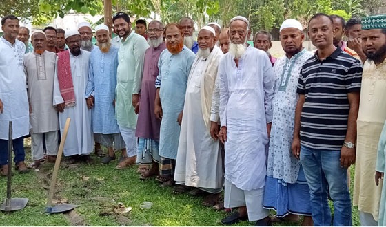 শিবপুর-রানীপুকুর ঈদগাহ মাঠে মিনার এর ভিত্তি প্রস্তরের শুভ উদ্বোধন